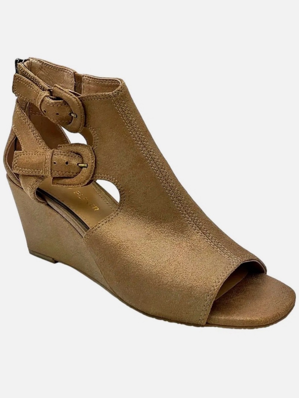 Donald Pliner Women's Priscilla Tumbled Metallic Wedges Light Bronze